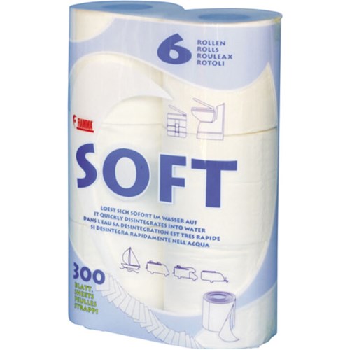 Soft toalettpapir 6 ruller