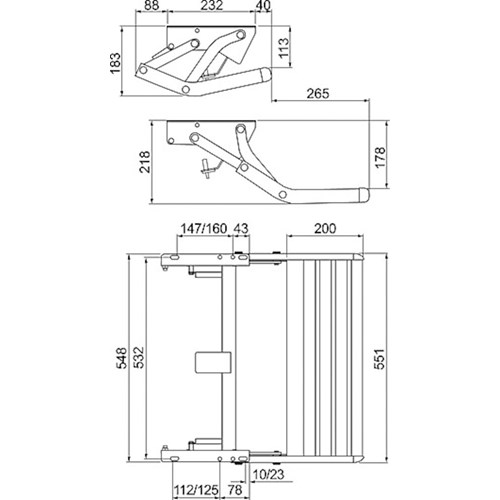 Step Manual 550 mm Stigtrinn