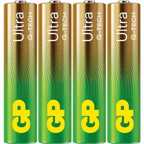 Husholdningsbatteri GP Ultra Alkaline AAA 4 stk
