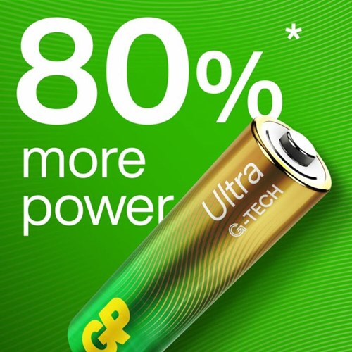 Husholdningsbatteri GP Ultra Alkaline AAA 4 stk