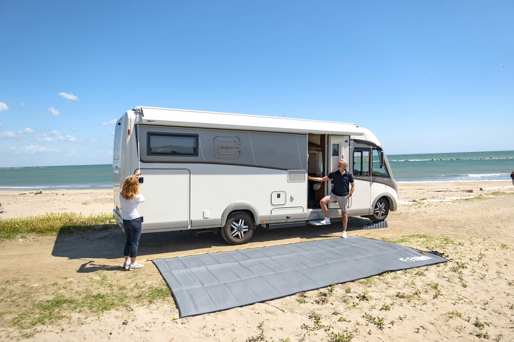 Markise F80 L Titanium kassett 450 Royal Grey