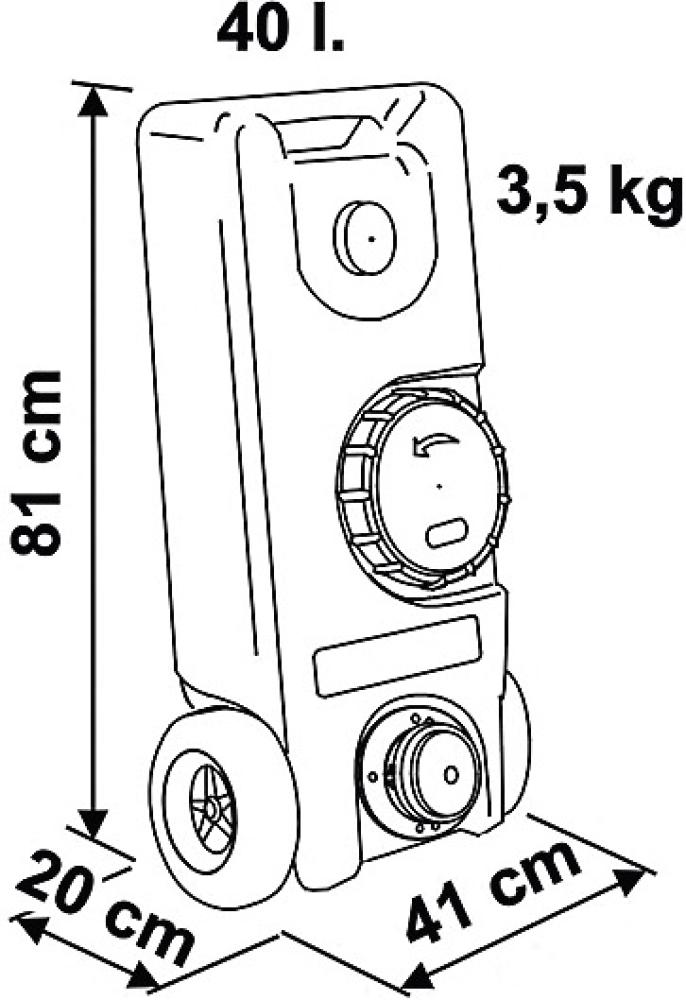 Tank m/hjul avfall FIAMMA 40 l