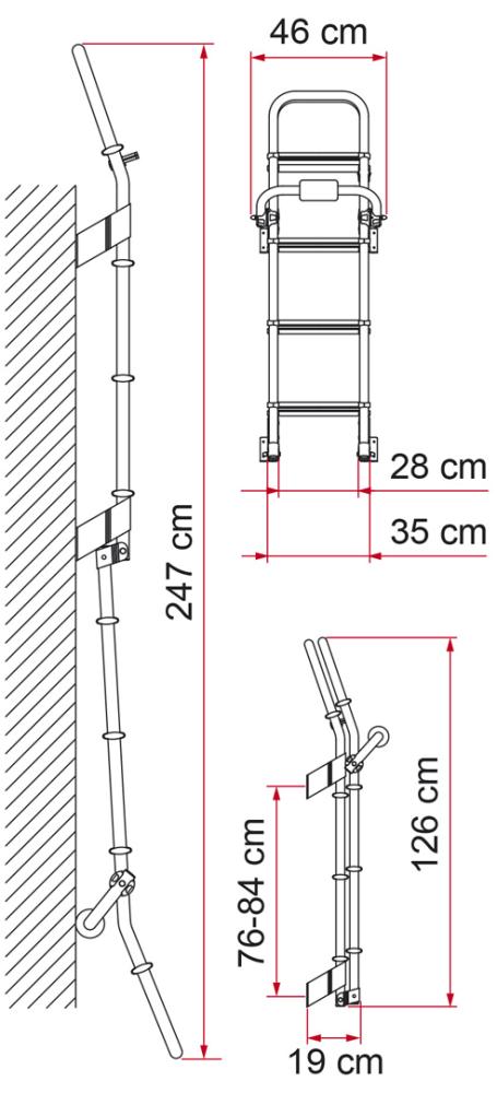 Stige takgrind 8-trinn DeLuxe 8 FIAMMA
