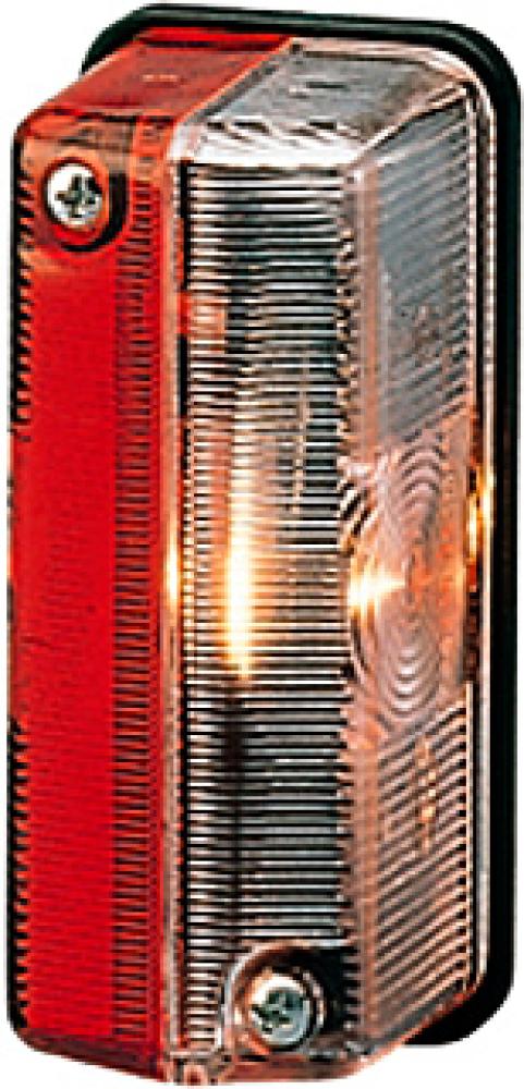 Lykt markering rød/blank 92x42mm HELLA