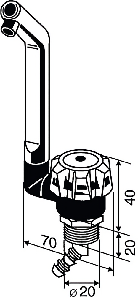 DeLuxe Vannkran enkel Matt-nikkel