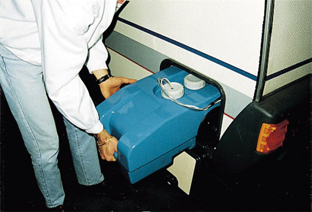 Tank ferskv. m/hjul.23 ltr. blå FIAMMA