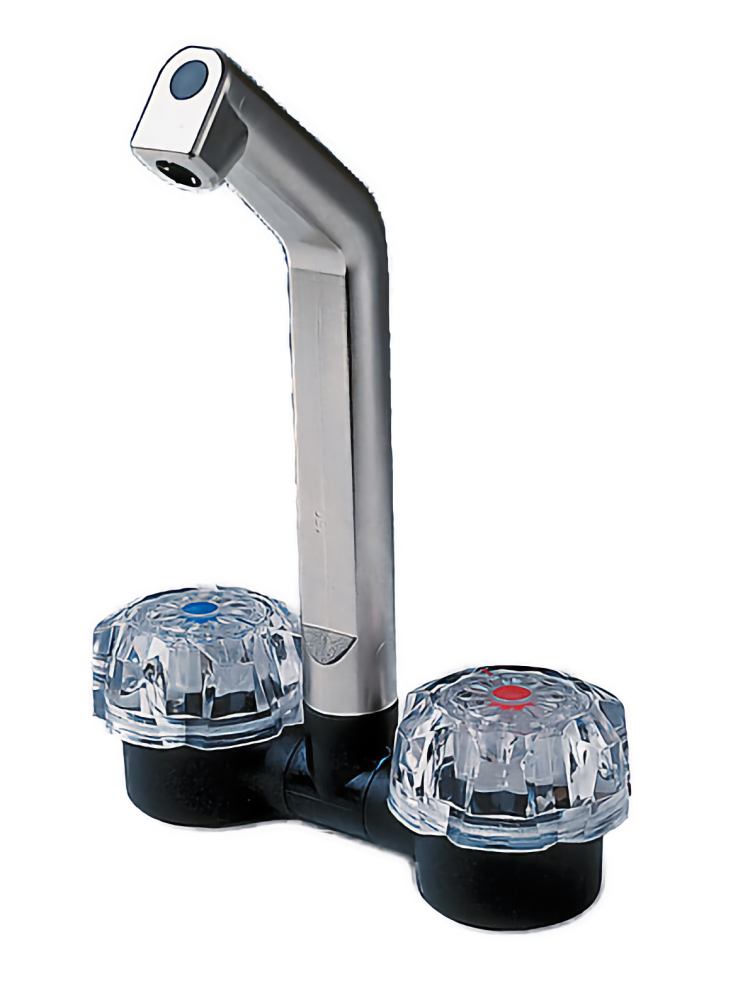 DeLuxe Vannkran dobbel Matt-nikkel