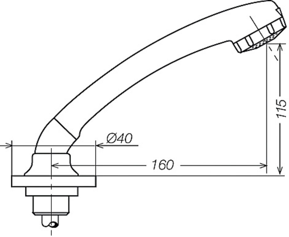Dusj m/slange hvit DUETT STAND