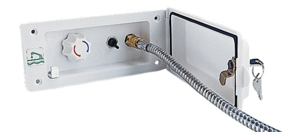 Uttak dusj 158x69mm hvit