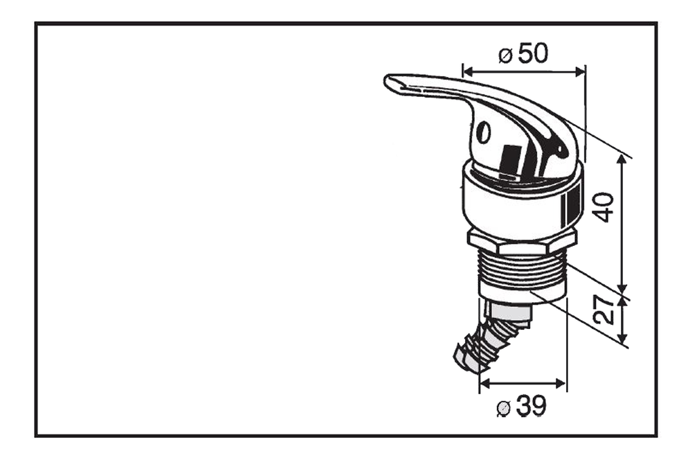 Kran blande for dusj hvit
