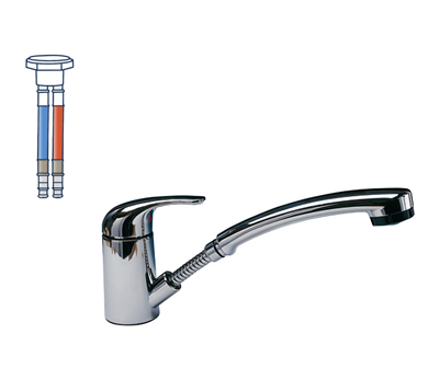Duett Vannkran blande m/dusjslange Chrome