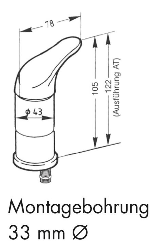 Kran blande m/dusj/bryter KAMA REICH Chrom