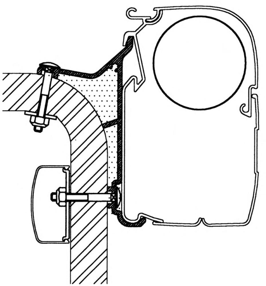 Feste markise Omn.Hymer B2 3,0
