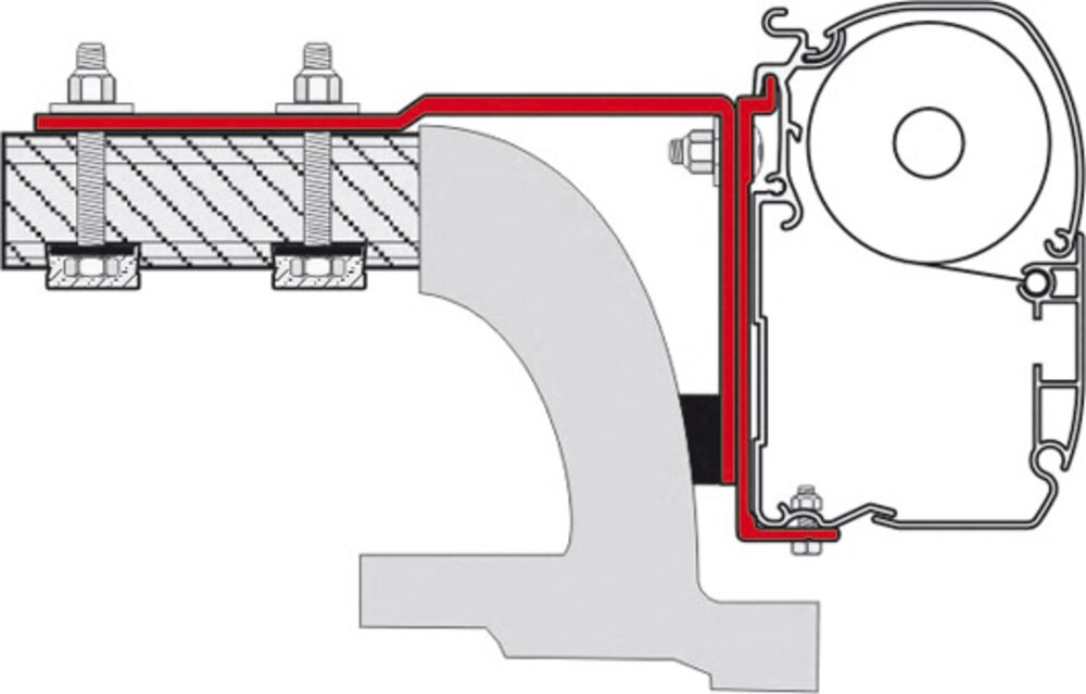 Feste markise F45i Mercedes Vito 2 pcs