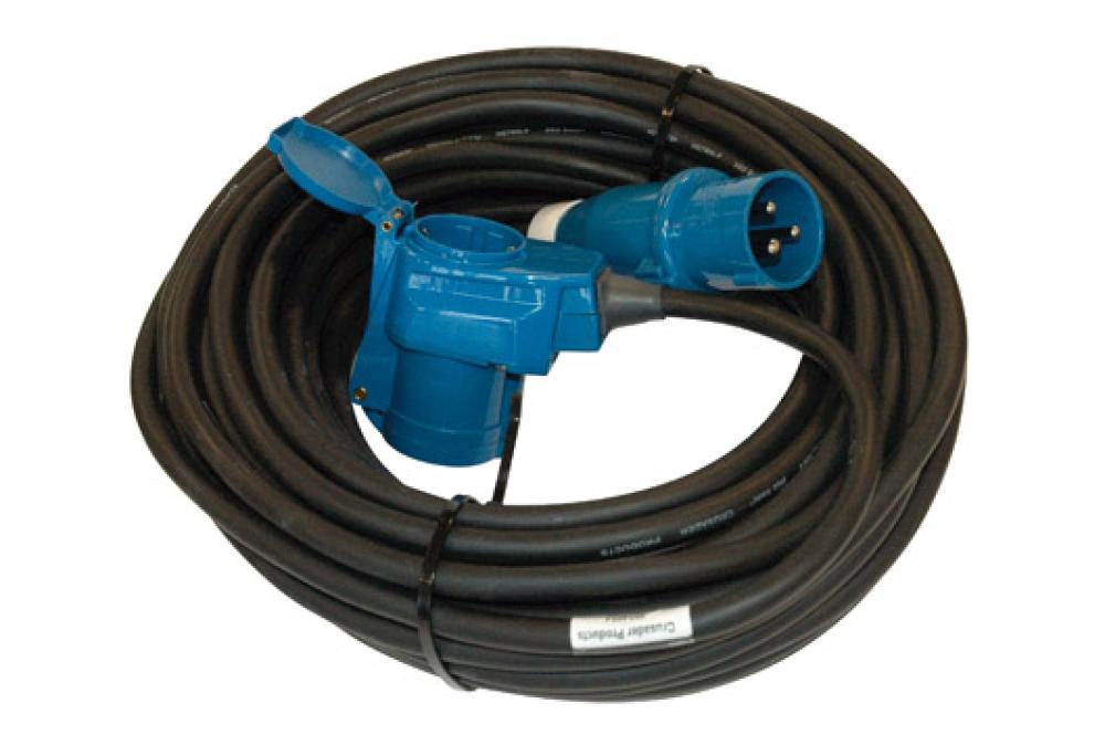 Kabelsett 25m 2x2,5 kv (vinklet) CEE Utvendig kabel