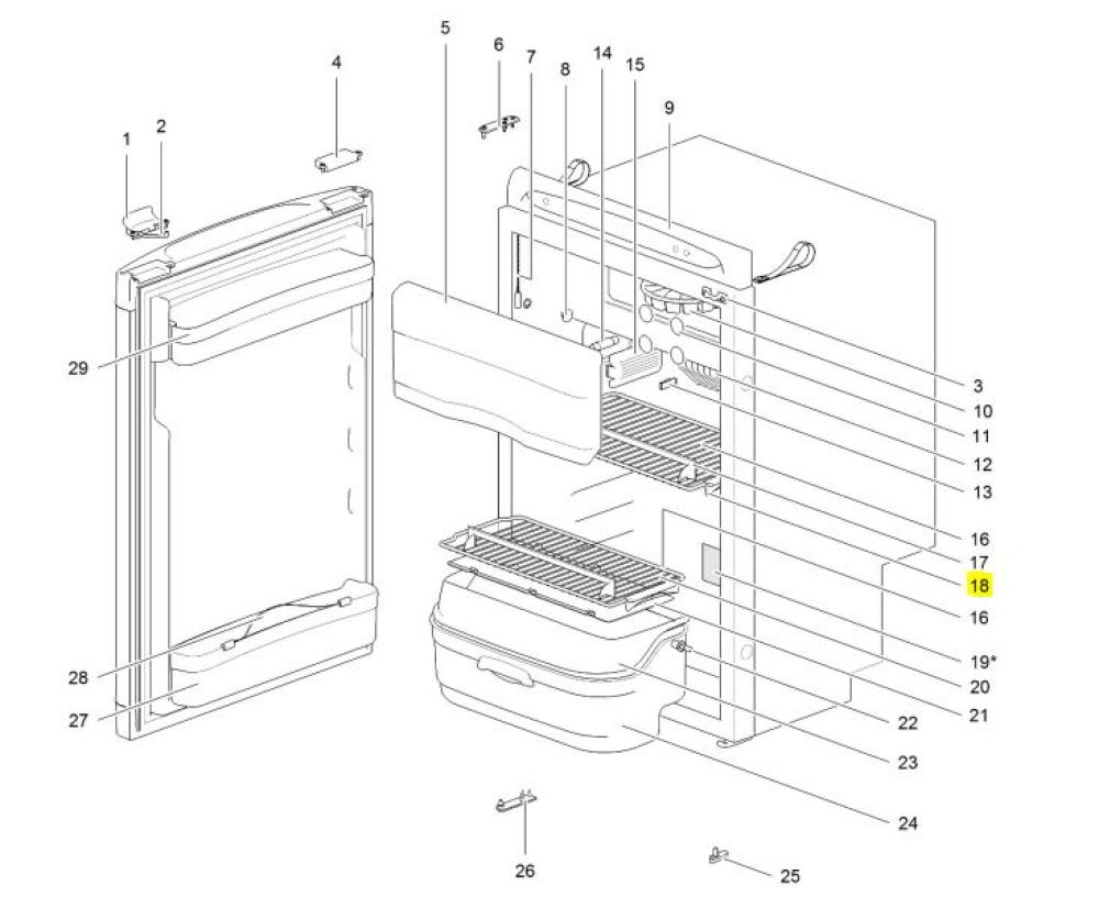 Clip Shelf Large kjøleskap