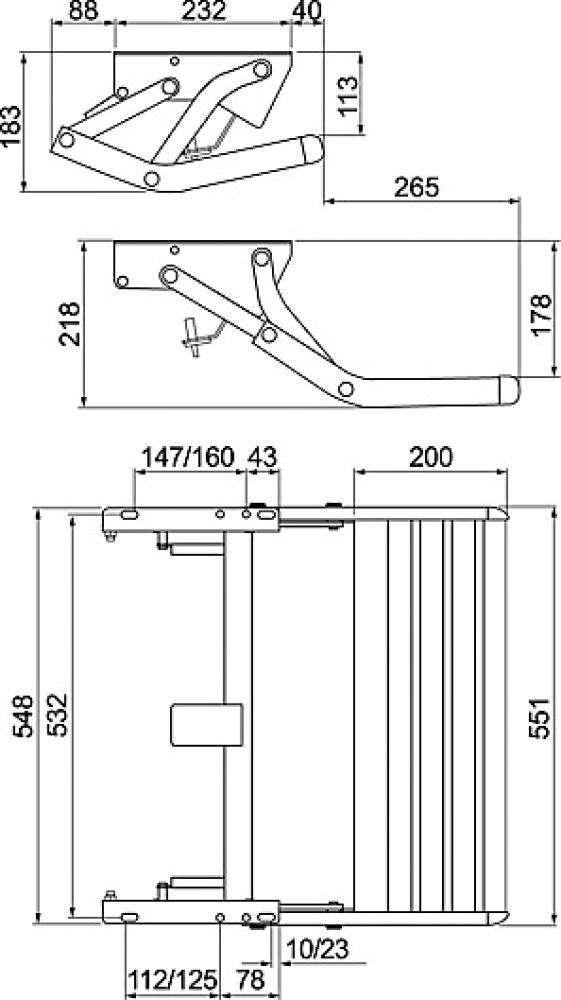 Step Manual 550 mm Stigtrinn