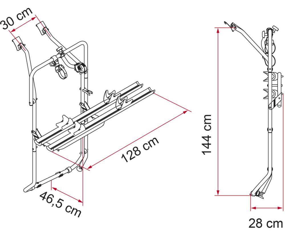 Carry-Bike VW T5 D Sykkelsativ Lav innfestning