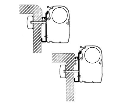 Feste markise Omnistor Rapido 7-8-9 serie 3,5 m