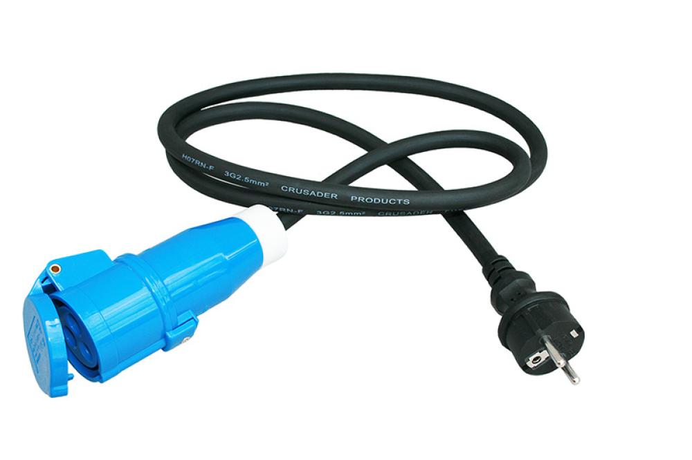 Adapterkabel rett CEE 17/støpsel 1,5 m