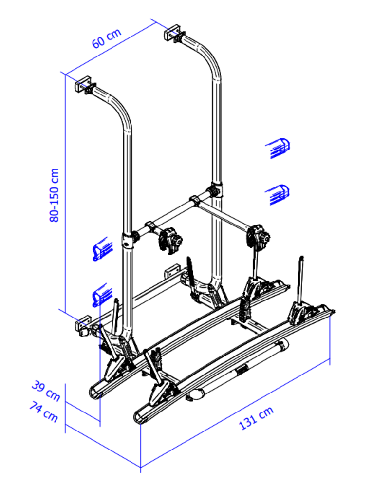 Sykkelstativ Elite G2 Høy innfestning