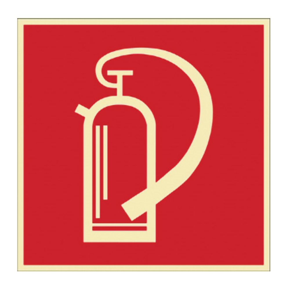 Selvklebende klistremerke brannslokker 10x10 cm