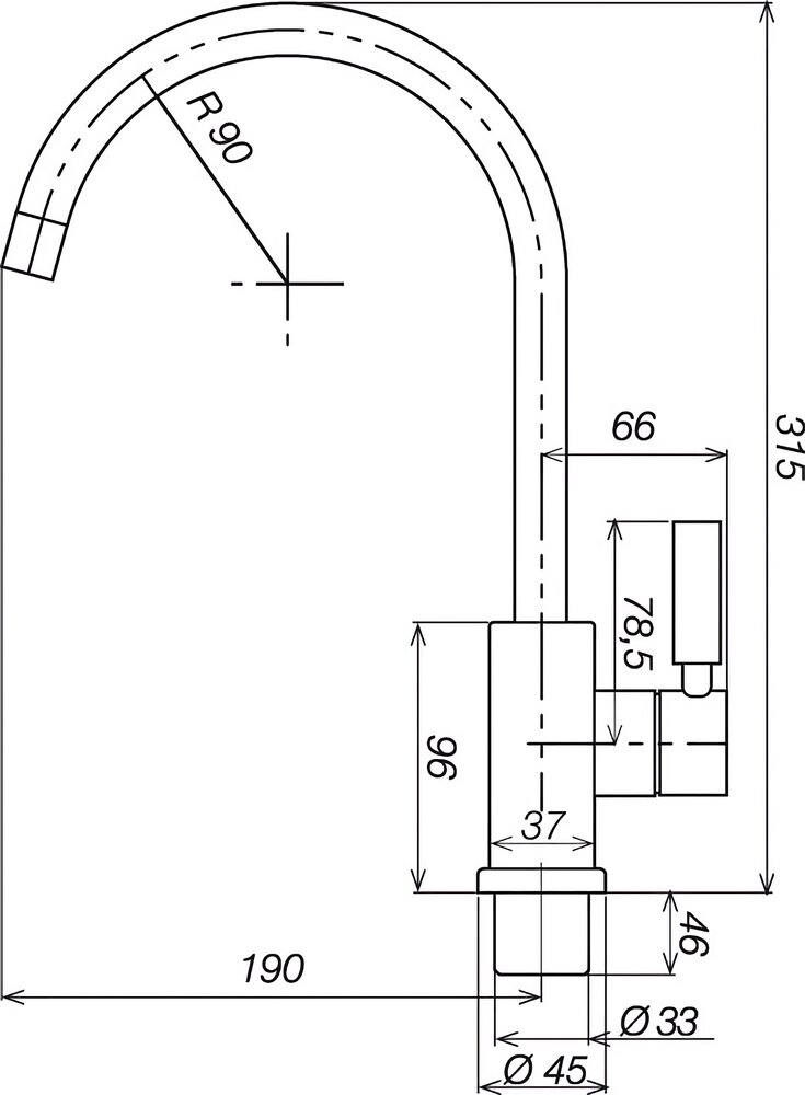Trend S Vannkran blande Chrome