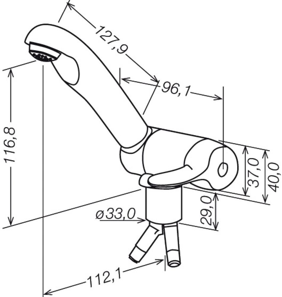 Ceramic Style Vannkran blande Chrome