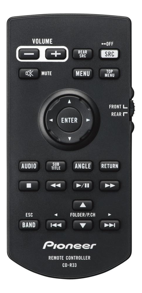 Fjernkontroll CD-R33. Til AVH modeller Bilstereo tilbehør