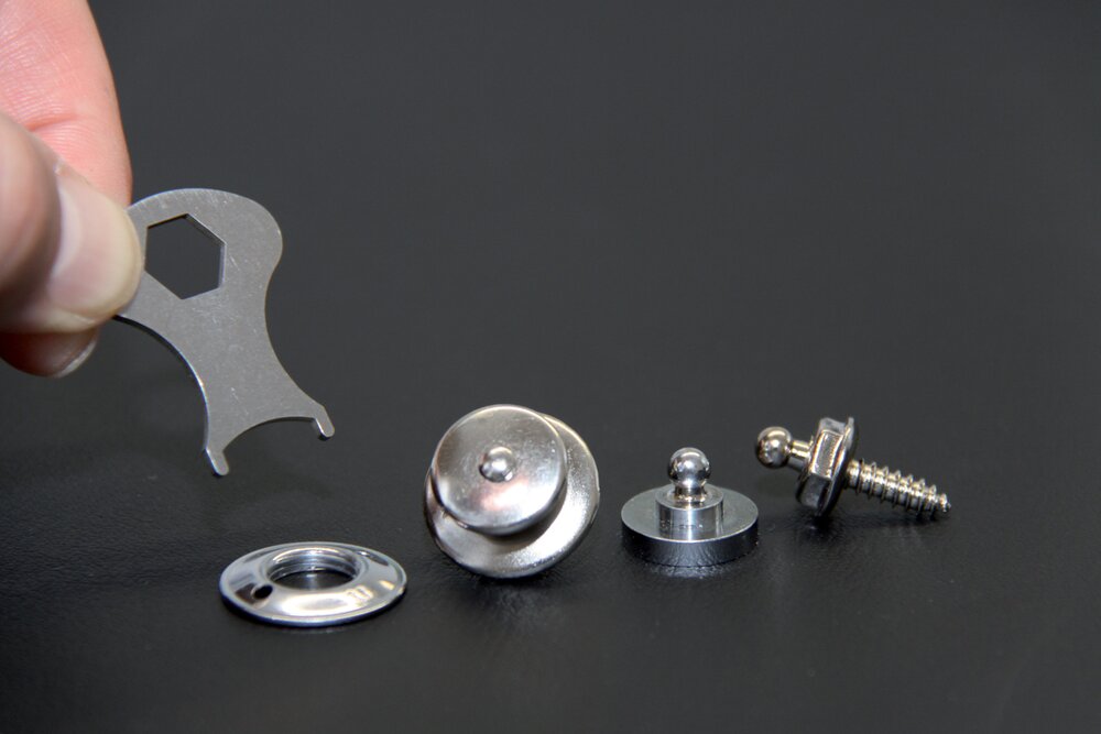 Festemateriell 5 Stk TENAX trykknapp inkl. Schlüss