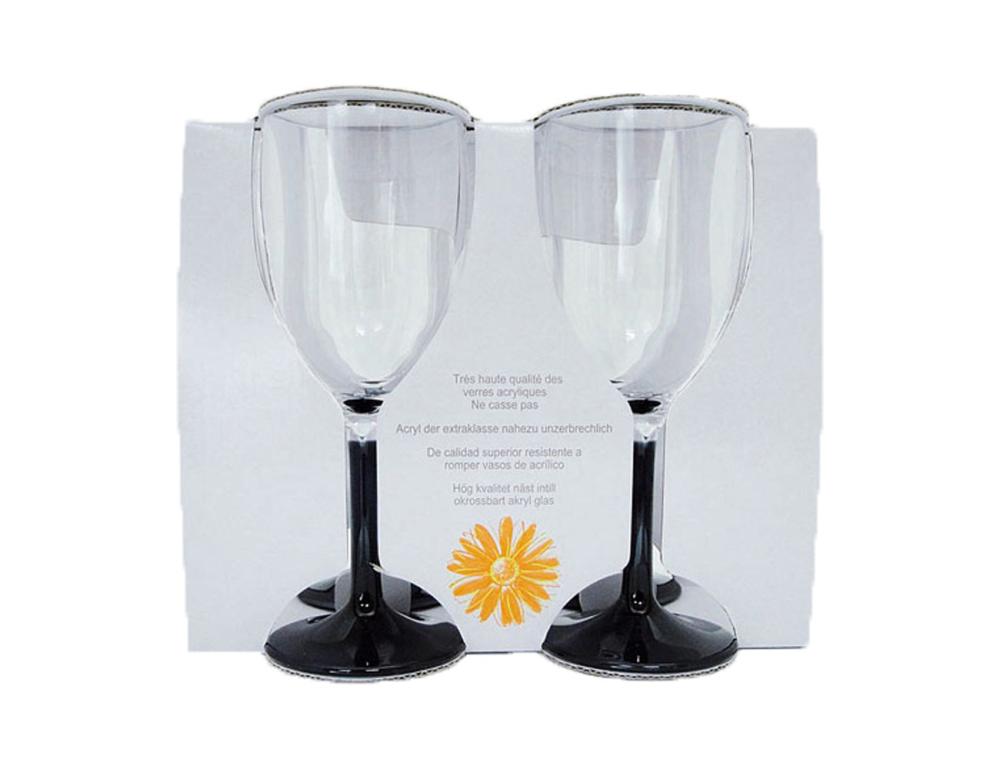 Vinglass m/stett Grå 0,3 l 4 stk