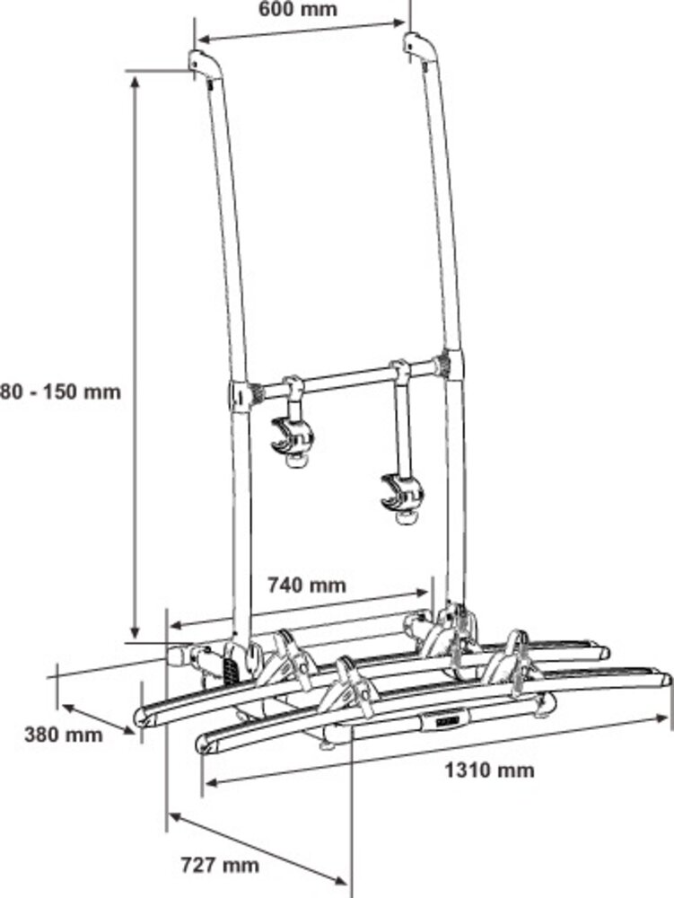 Sykkelstativ Excellent Høy innfestning
