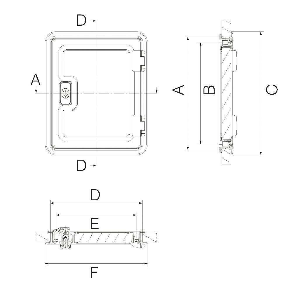 SK 4 Serviceluke 700x405mm