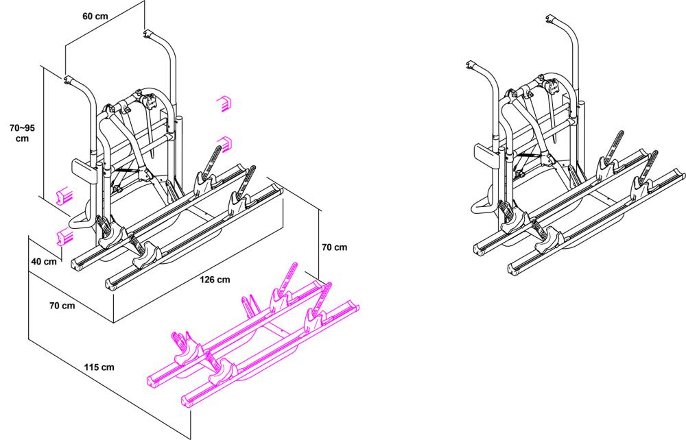 Sykkelstativ Lift V16 Manual Medium innfesting