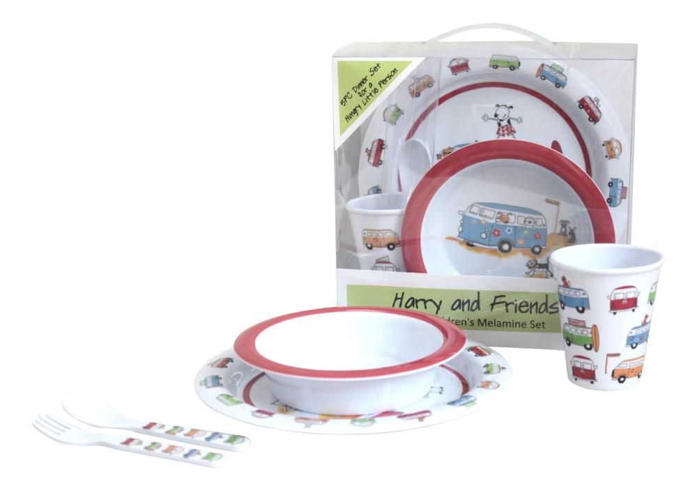 Servise Harry &amp; Friends Melamin 5 deler
