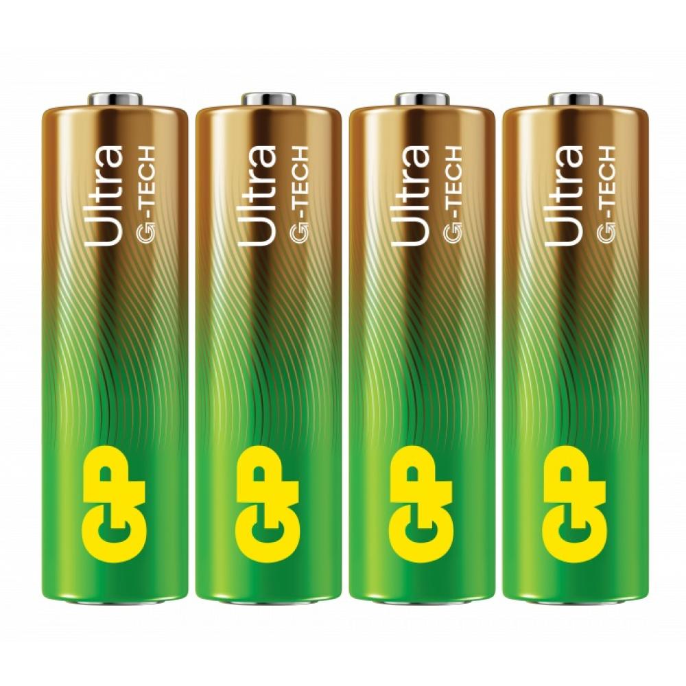 Husholdningsbatteri GP Ultra Alkaline AA 4 stk