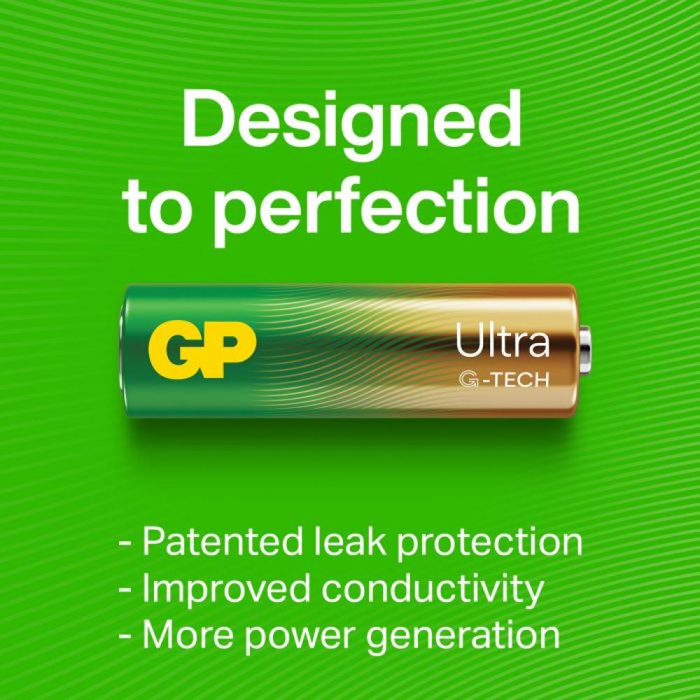 Husholdningsbatteri GP Ultra Alkaline AA 4 stk