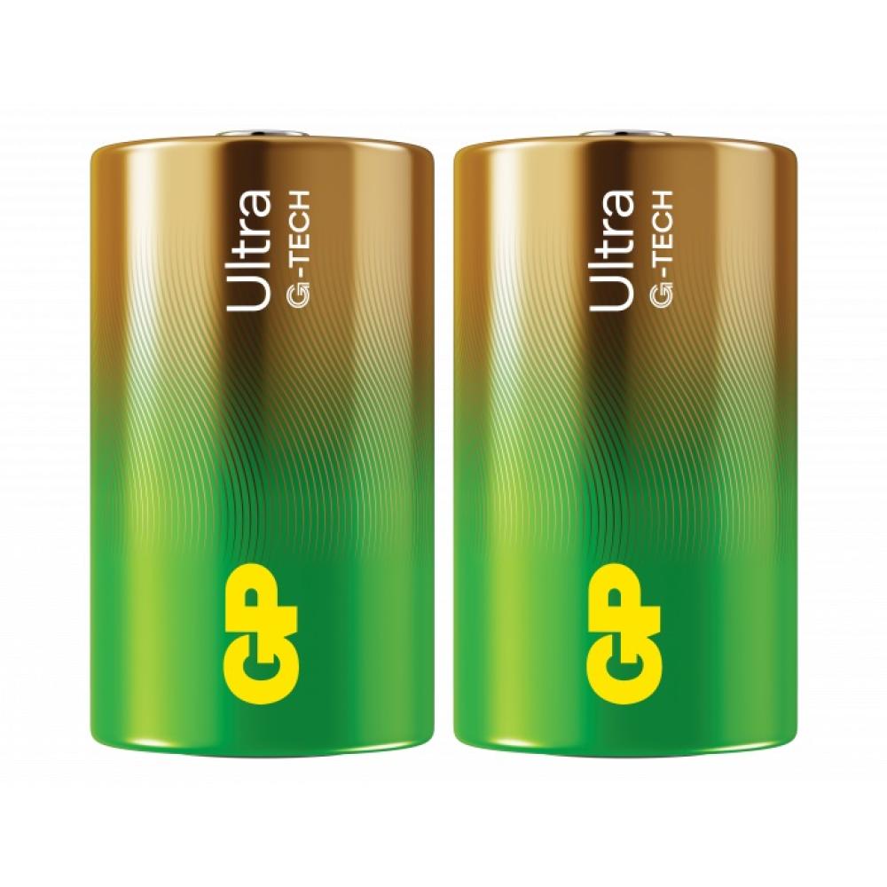 Husholdningsbatteri GP Ultra Alkaline D 2 stk