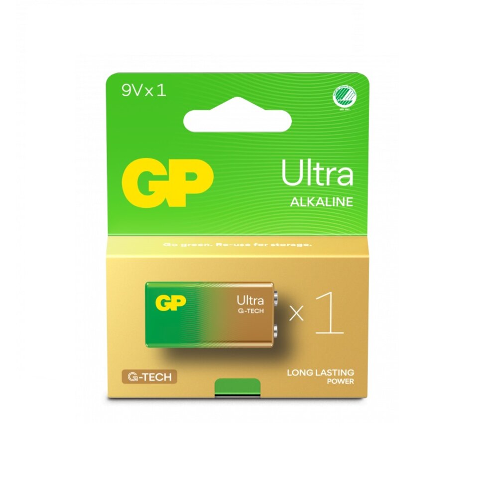 Husholdningsbatteri GP Ultra Alkaline 9 V