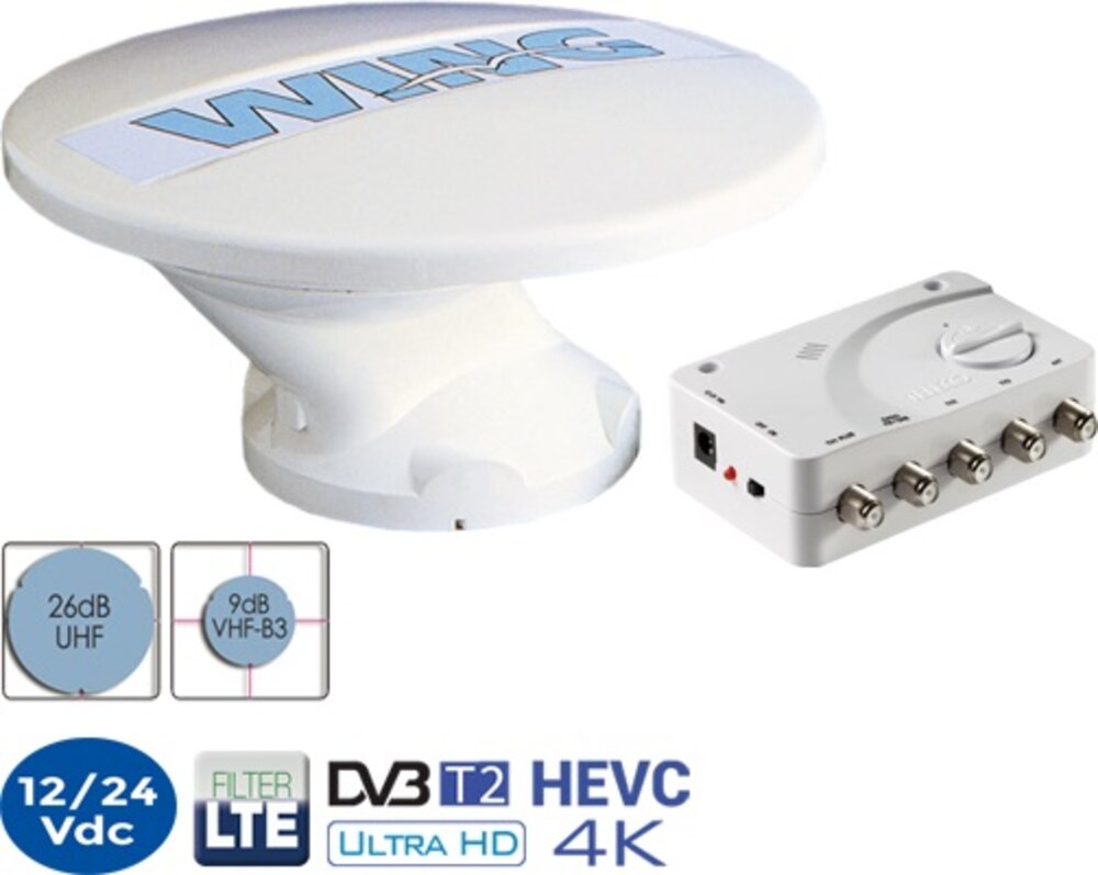 Antenne TV TELECO Wing Mini 16.5 12 V og 24 V