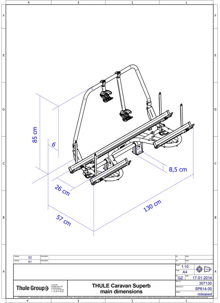 Sykkelstativ Caravan Superb Standard A-ramme
