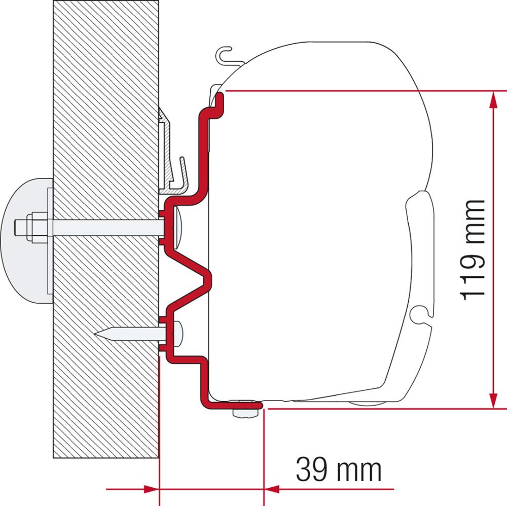 Feste markise F45 4,5m Rapido serir 9df-9M-10 fiam