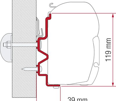 Feste markise F45 4,5m Rapido serir 9df-9M-10 fiam