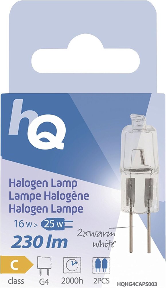 Lyspære halogen 16W pk à 2 stk