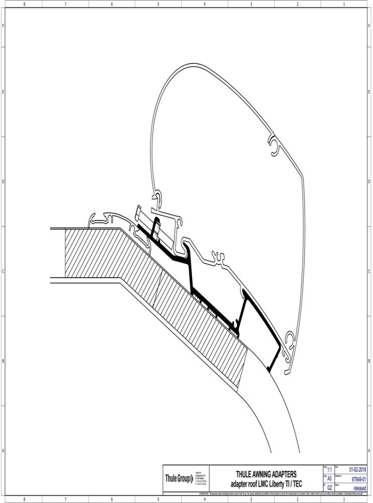 Adapter LMC roof 3m THULE