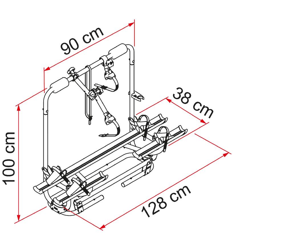 Sykkelstativ Carry-Bike Caravan XL A Pro 200 E-Bike A-ramme