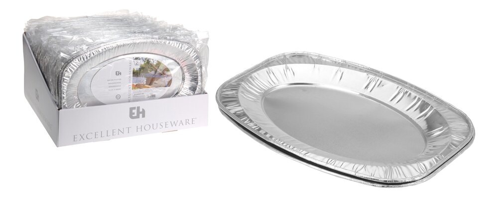 Grillfat L alu oval 2 stk