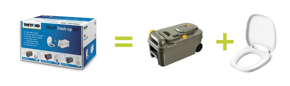 Fresh-up Sett til toalett C200 m/ hjul