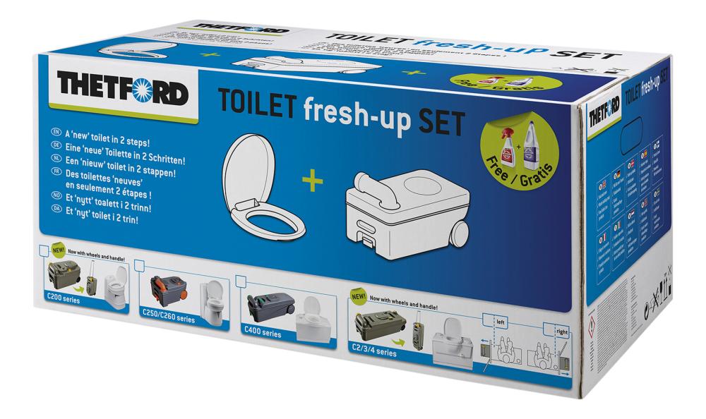 Fresh-up Sett til toalett C2/C3/C4 m/ hjul Høyre