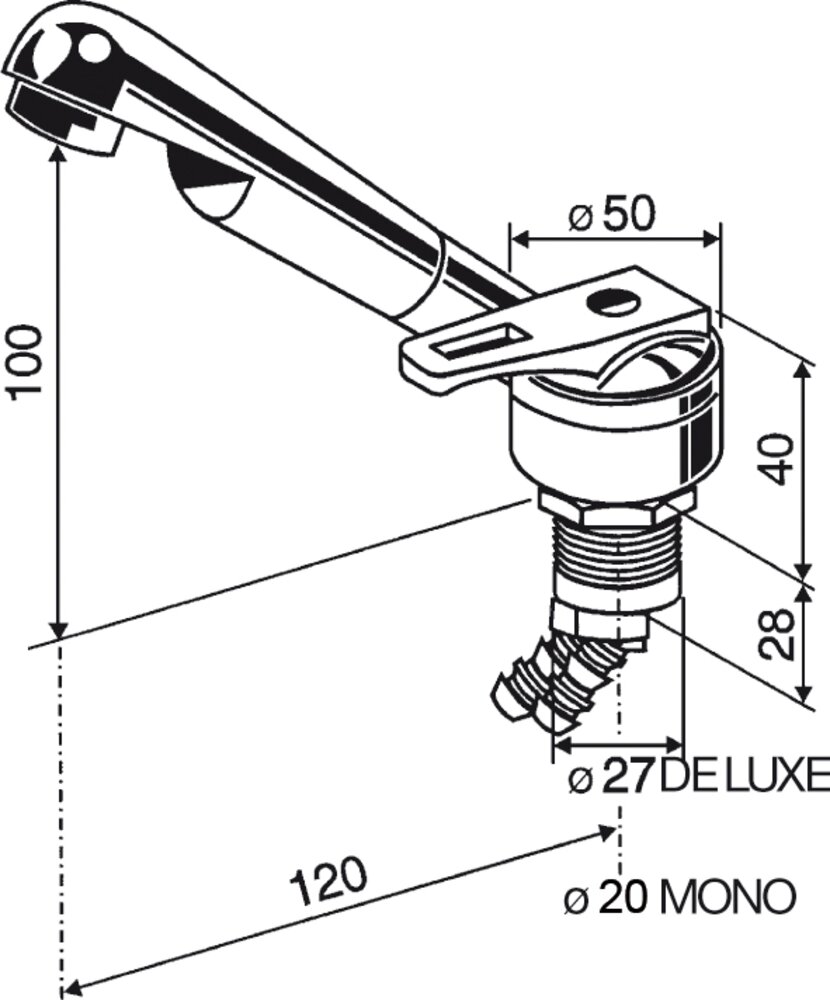 Twist Large Vannkran blande Chrome